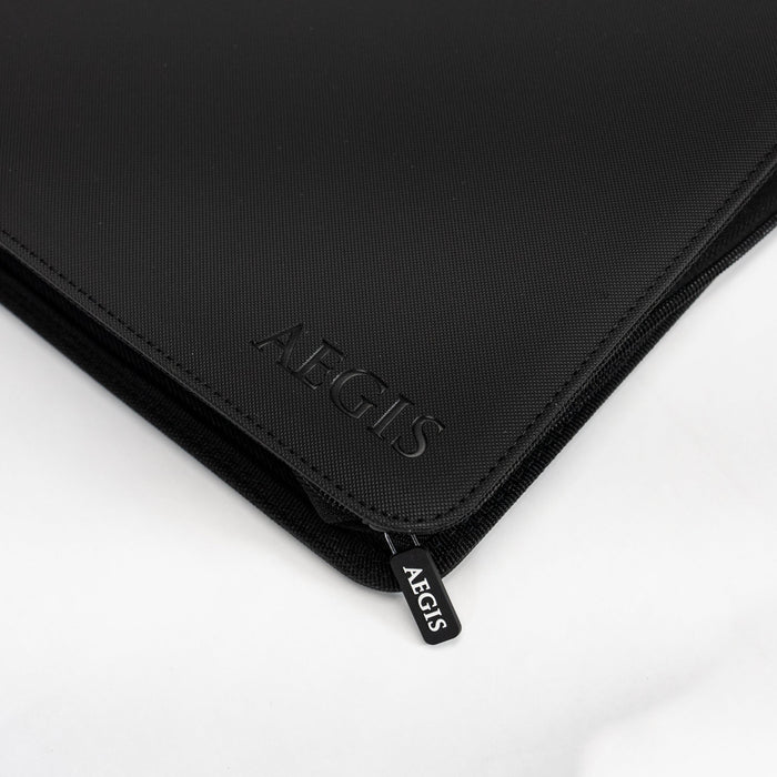 Aegis: 9-Pocket Diamond-Zip Toploader Binder (Black)