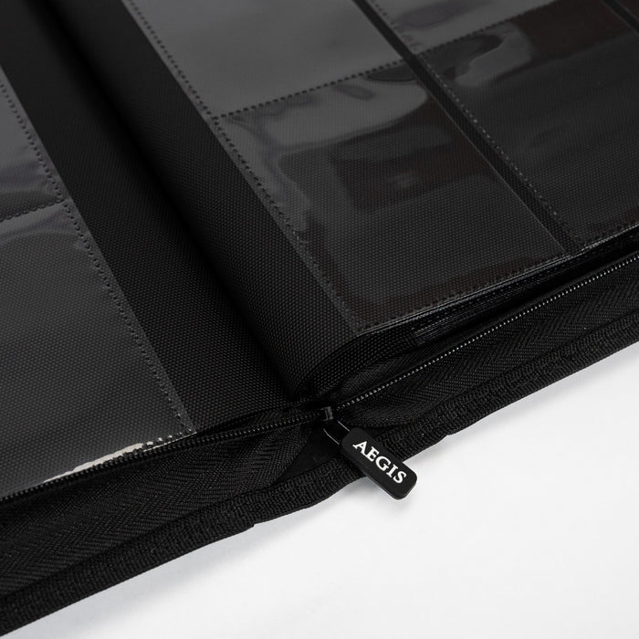 Aegis: 9-Pocket Diamond-Zip Toploader Binder (Black)