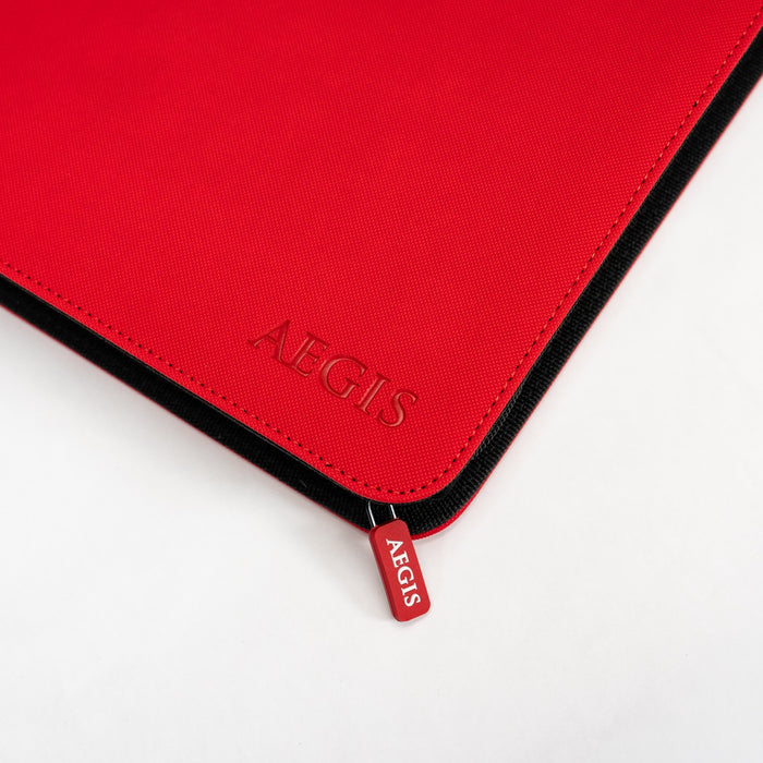 Aegis: 9-Pocket Diamond-Zip Binder (Red)