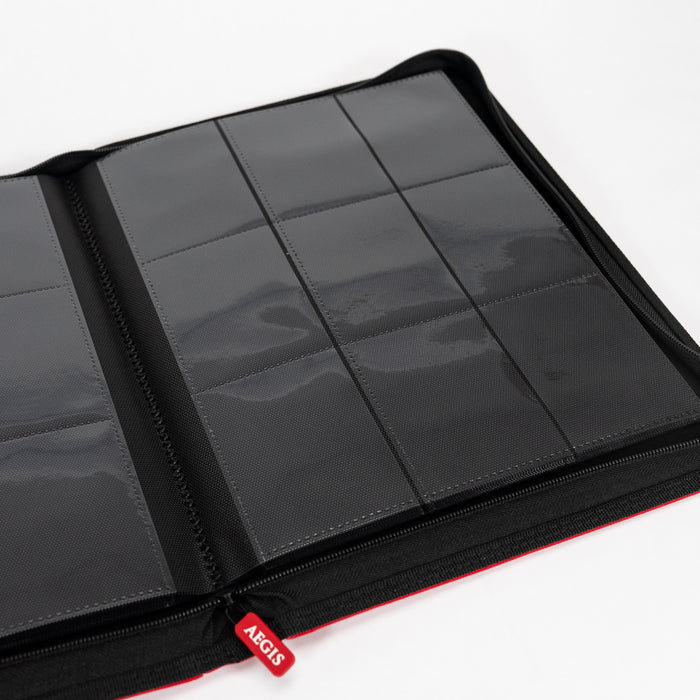 Aegis: 9-Pocket Diamond-Zip Binder (Red)