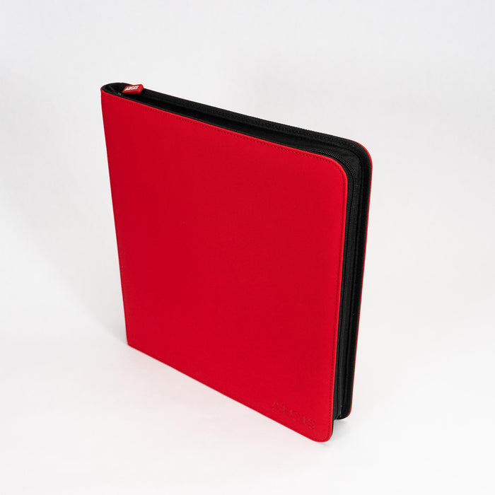 Aegis: 12-Pocket Diamond-Zip Binder (Red)