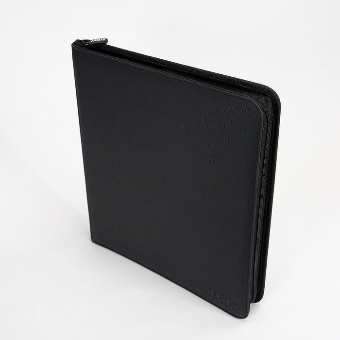 Aegis: 12-Pocket Diamond-Zip Binder (Black)