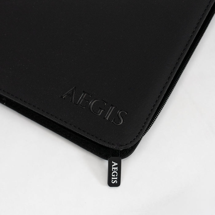 Aegis: 12-Pocket Diamond-Zip Binder (Black)