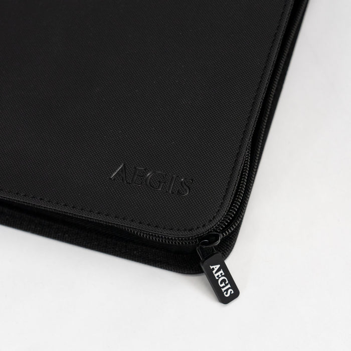 Aegis: 4-Pocket Diamond-Zip Binder (Black)