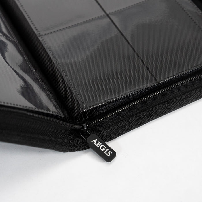 Aegis: 4-Pocket Diamond-Zip Binder (Black)