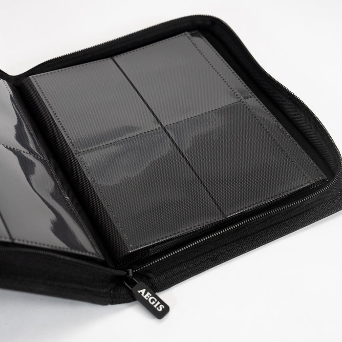 Aegis: 4-Pocket Diamond-Zip Binder (Black)