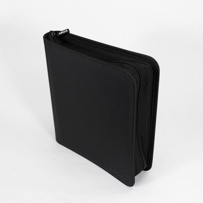 Aegis: 4-Pocket Diamond-Zip Toploader Binder (Black)