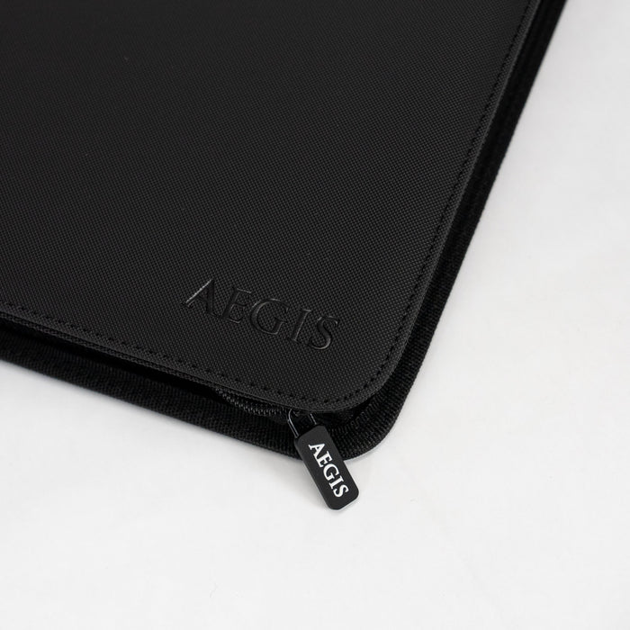 Aegis: 4-Pocket Diamond-Zip Toploader Binder (Black)