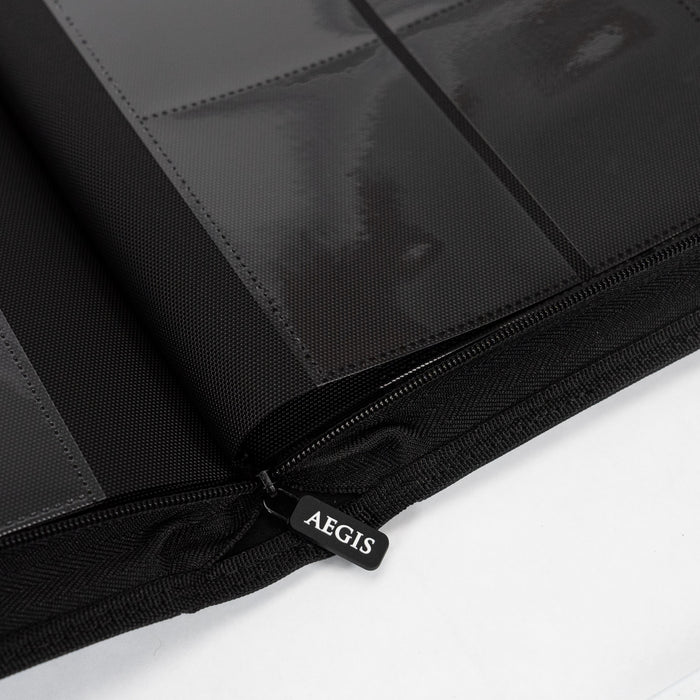 Aegis: 4-Pocket Diamond-Zip Toploader Binder (Black)
