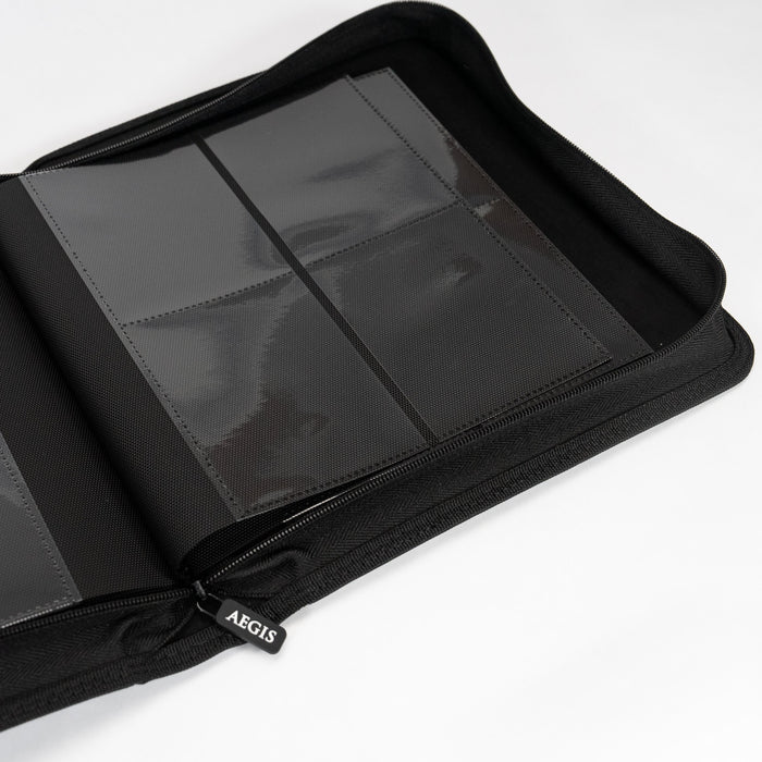 Aegis: 4-Pocket Diamond-Zip Toploader Binder (Black)