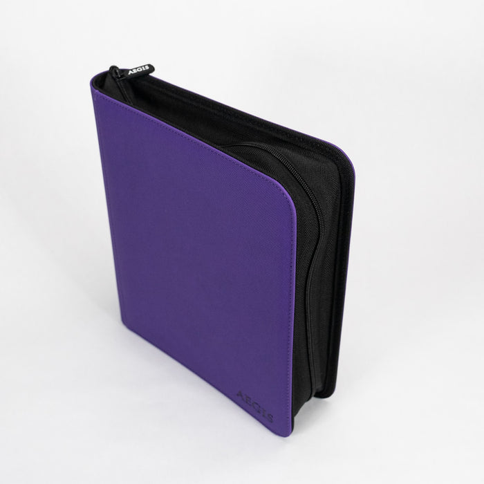 Aegis: 4-Pocket Diamond-Zip Toploader Binder (Purple)