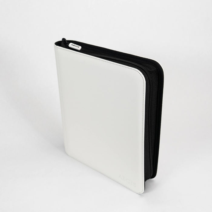 Aegis: 4-Pocket Diamond-Zip Toploader Binder (White)
