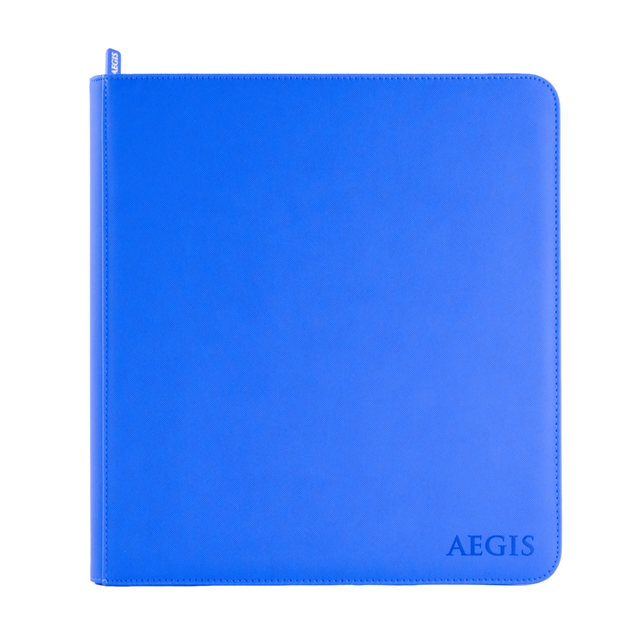 Aegis: 12-Pocket Diamond-Zip Binder (Blue)