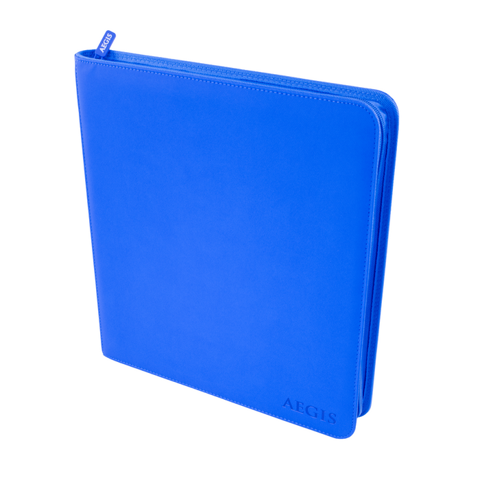 Aegis: 12-Pocket Diamond-Zip Binder (Blue)