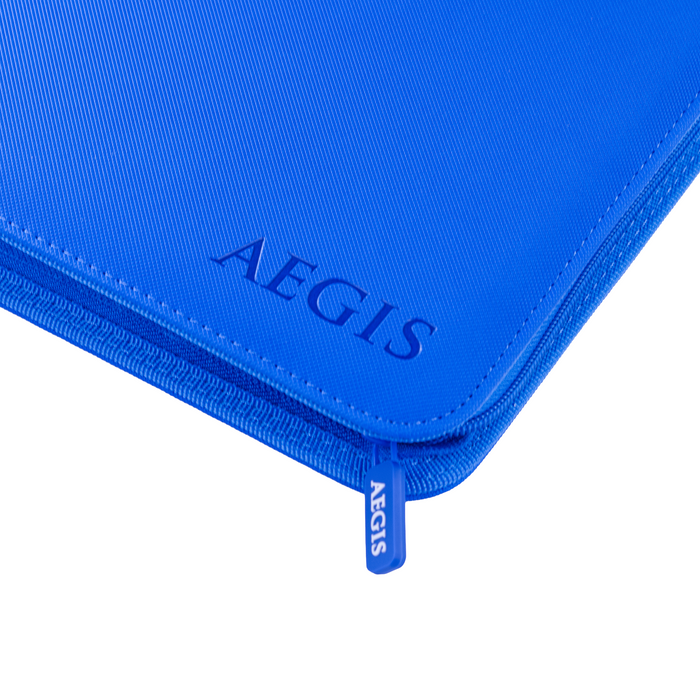 Aegis: 12-Pocket Diamond-Zip Binder (Blue)
