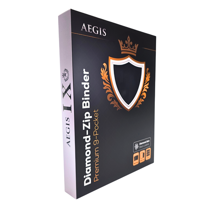 Aegis: 9-Pocket Diamond-Zip Binder (Black)