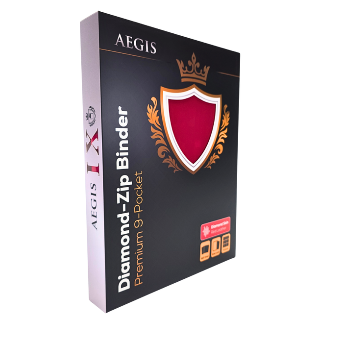 Aegis: 9-Pocket Diamond-Zip Binder (Red)
