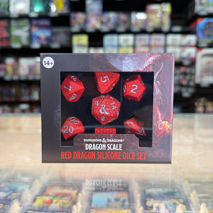 Dungeons & Dragons: Dragon Scale Silicon Dice Set 7pc (Red)