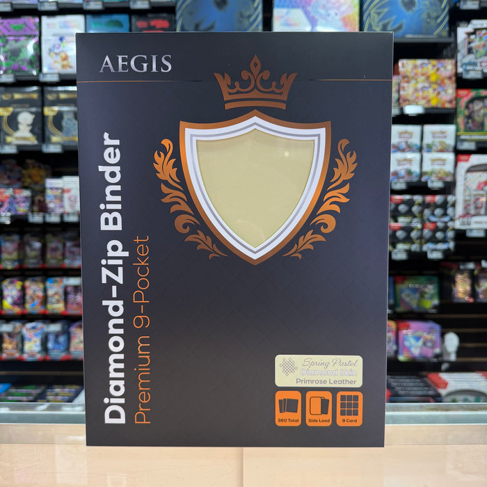 Aegis: 9-Pocket Diamond-Zip Binder (Spring Pastel - Primrose)