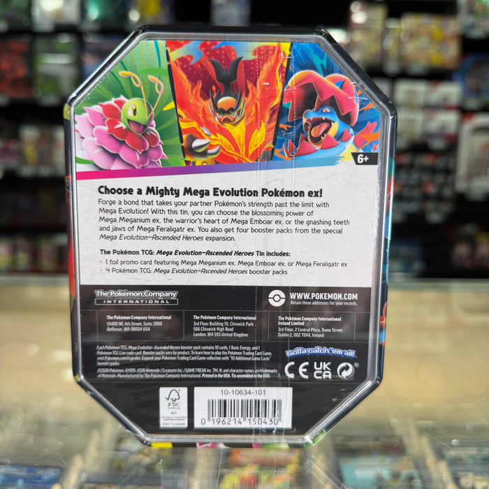 Pokémon TCG: Mega Evolution: Ascended Heroes - Mega Meganium ex Tin (Limit 1)