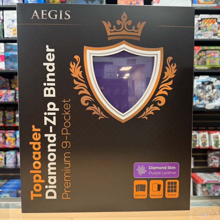 Aegis: 9-Pocket Diamond-Zip Toploader Binder (Purple)