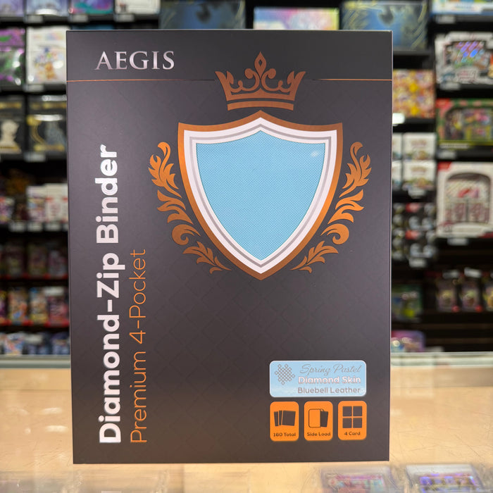 Aegis: 4-Pocket Diamond-Zip Binder (Spring Pastel - Bluebell)