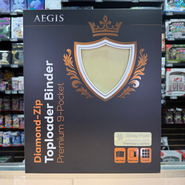 Aegis: 9-Pocket Diamond-Zip Toploader Binder (Spring Pastel - Primrose)