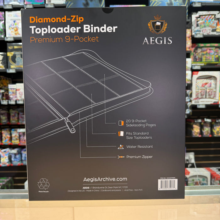 Aegis: 9-Pocket Diamond-Zip Toploader Binder (Spring Pastel - Primrose)