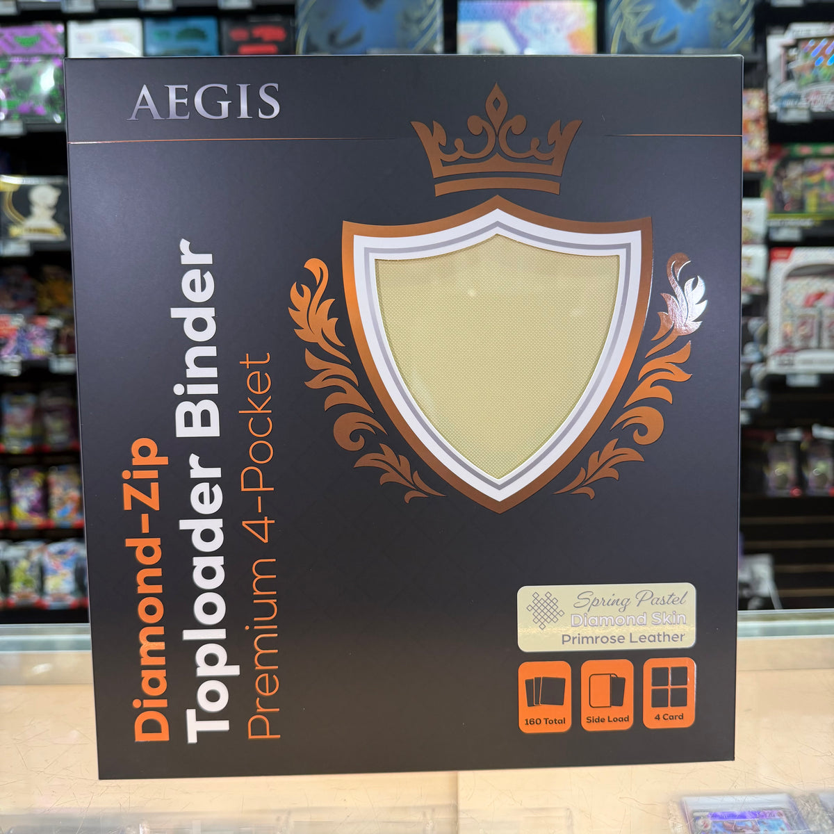 Aegis: 4-Pocket Diamond-Zip Toploader Binder (Spring Pastel