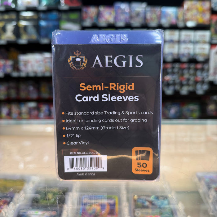 Aegis: Semi-Rigid Card Sleeves 50CT (Graded Size)
