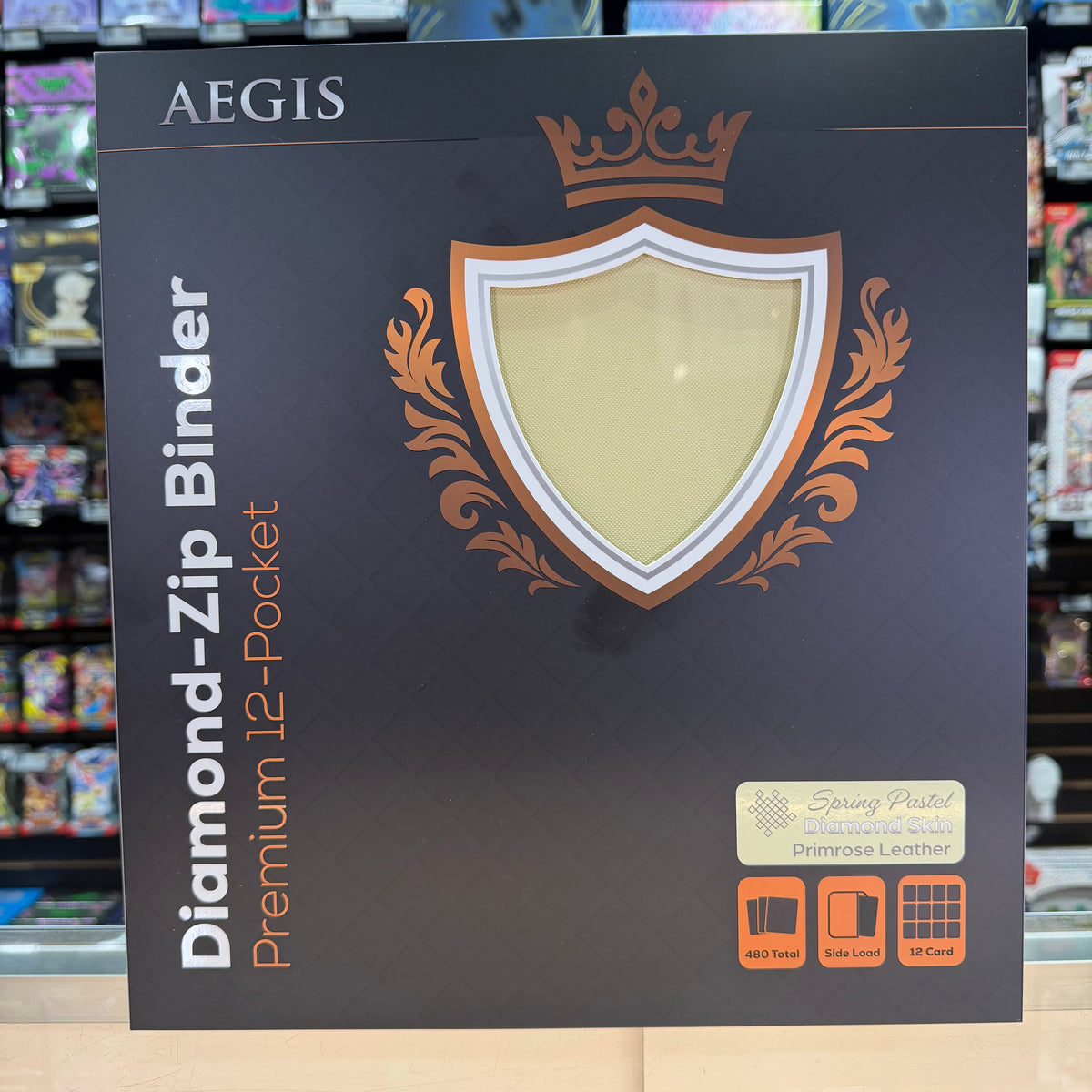 12 pocket card binder Aegis: 12-Pocket Diamond-Zip (Spring Pastel Box Size:Basic Play the Vault X Premium MTG Secrets of Strixhaven