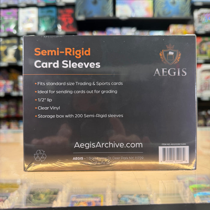 Aegis: Semi-Rigid Card Sleeves 200CT (Graded Size)