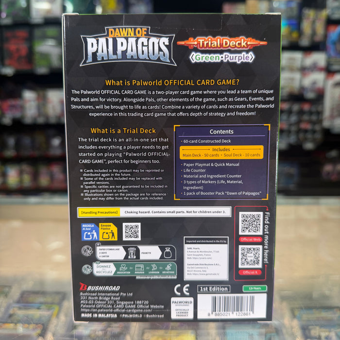 Palworld TCG: Dawn of Palpagos - Trial Deck Green・Purple (TD02) (Limit 1)