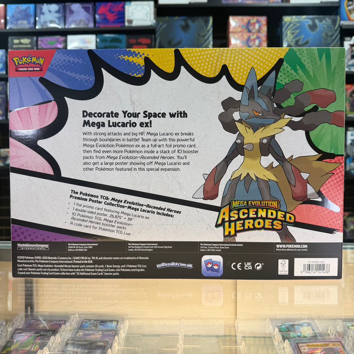 Pokémon TCG: Mega Evolution: Ascended Heroes - Premium Poster Collection (Mega Lucario)