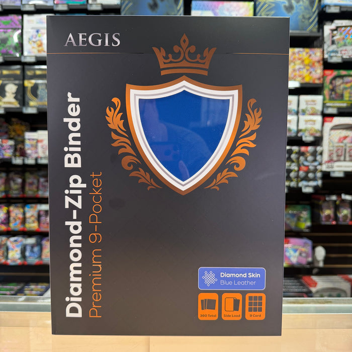 Aegis: 9-Pocket Diamond-Zip Binder (Blue)
