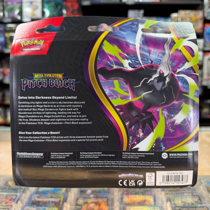Pokémon TCG: Mega Evolution: Pitch Black - 3-Pack Blister (Binacle) (Limit 1)