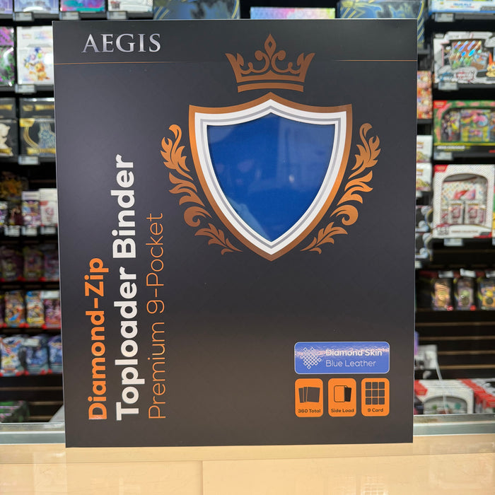 Aegis: 9-Pocket Diamond-Zip Toploader Binder (Blue)