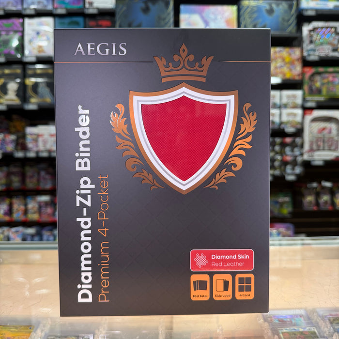 Aegis: 4-Pocket Diamond-Zip Binder (Red)