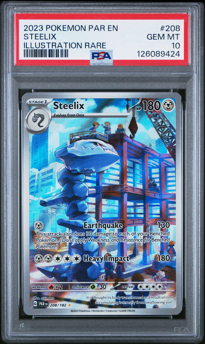 STEELIX ILLUSTRATION RARE 2023 POKEMON PAR EN-PARADOX RIFT PSA GEM MT 10