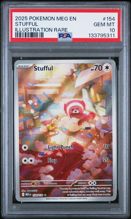 STUFFUL ILLUSTRATION RARE 2025 POKEMON MEG EN-MEGA EVOLUTION PSA GEM MT 10
