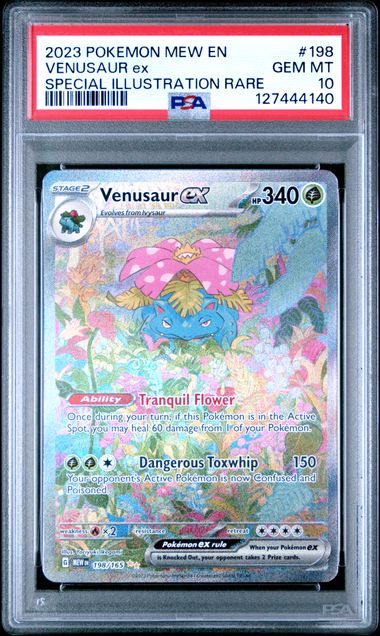 #198 VENUSAUR ex SPECIAL ILLUSTRATION RARE 2023 POKEMON MEW EN-151 PSA 10