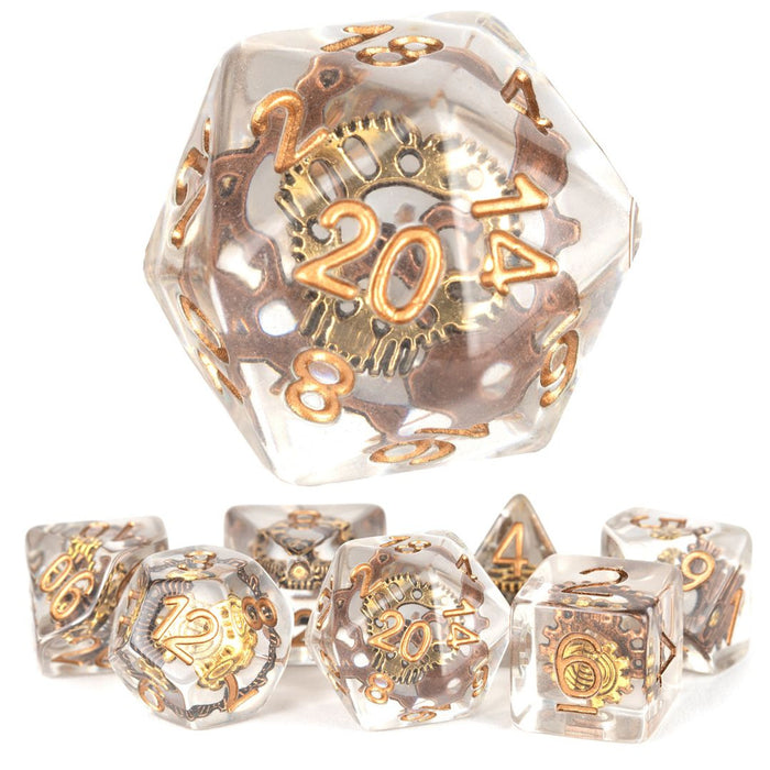 Resin Poly Dice Set - 7PC (Gears)