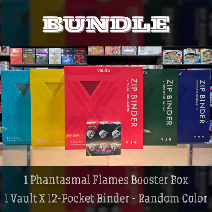 Pokémon TCG: Mega Evolution: Phantasmal Flames - Booster Box Bundle (12-Pocket Vault X ASSTD Color) (Limit 1) (Online Only Offer)