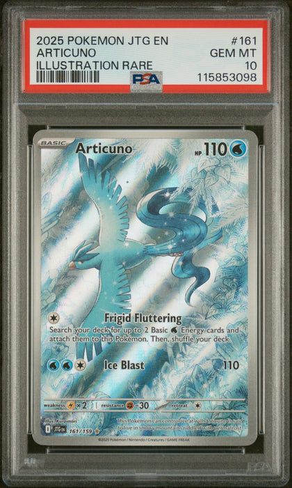 ARTICUNO ILLUSTRATION RARE 2025 POKEMON JTG EN-JOURNEY TOGETHER PSA GEM MT 10