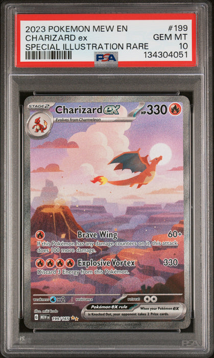 CHARIZARD ex SPECIAL ILLUSTRATION RARE 2023 POKEMON MEW EN-151 PSA GEM MT 10