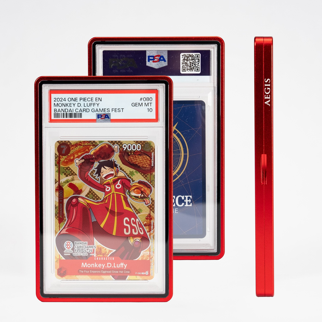 Aegis: Slab Shield - Aluminum Graded Card Holder PSA (Red) — Smoke