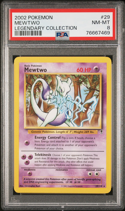 MEWTWO LEGENDARY COLLECTION 2002 POKEMON LEGENDARY COLLECTION PSA NM-MT 8