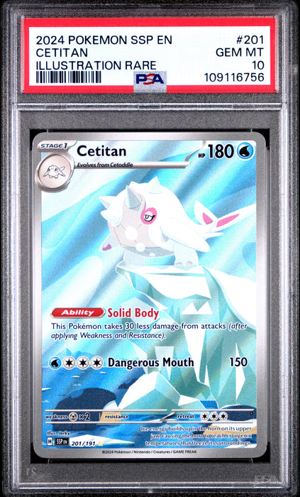 CETITAN ILLUSTRATION RARE 2024 POKEMON SSP EN-SURGING SPARKS PSA GEM MT 10