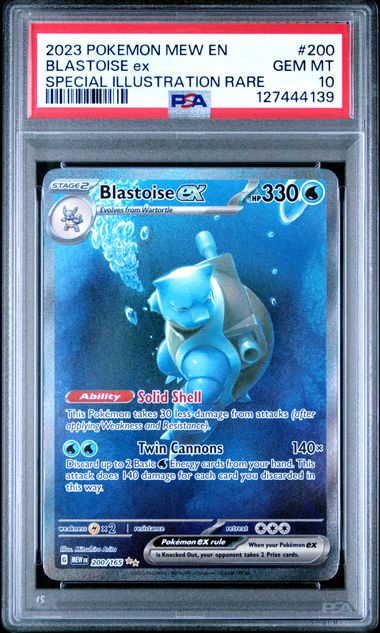 #200 BLASTOISE ex SPECIAL ILLUSTRATION RARE 2023 POKEMON MEW EN-151 PSA 10