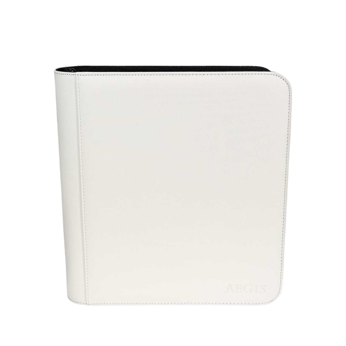 Aegis: 4-Pocket Diamond-Zip Toploader Binder (White) — Smoke and